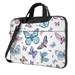 ZICANCN Laptop Case 13 inch Multicolor Spring Butterflies Work Shoulder Messenger Business Bag for Women and Men