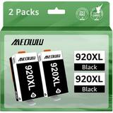 920XL Compatible Black Ink Cartridges Replaccement for HP 920 920XL Work for HP Officejet 6500 6000 7000 7500A 6500A Printer (2 Black)