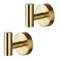 Bath Towel Hook Robe Hook for Bathroom Wall Mounted Hook Robe Hooks for Bathroom Kitchen(2 Pack)