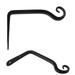 Baocc Towel Racks for Bathroom Bracket Steel Wall Home 2 Pack Made Hanging Decor Hooks Of (Black) Rustic Wall Hook Tools & Home Improvement