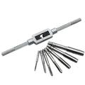 8 Pieces Metric Tap Set - Adjustable Tap Tap Metric Hand Thread with Wrench - M3 M4 M5 M6 M8 M10 M12