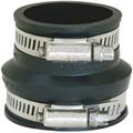 2 Inch X 1-1/2 Inch Or 1-1/4 Inch Black Trap Rubber Connector Stainless Steel Clamps 86013