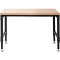 SKYSHALO Adjustable Height Workbench 48 L x 24 W Work Bench Table w/ Power Outlets