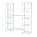 Ergode Xtra Storage 5 Tier Folding Metal Shelves - Set of 2 Extension Shelves | Easy Assembly | Slim Design | Adjustable Feet | Versatile Storage Solution