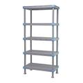 Quantum Storage Systems QP217250SS-5 Millenia Shelving Unit 72 W x 21 D x 50 H 2000 lbs Capacity Polypropylene/ABS Gray NSF