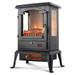 Electric Fireplace Heater with 22.4 Freestanding Portable Infrared Fireplace Heater Stove with 3-Sides Realistic Flame for Indoor Use Overheating and Tip-Over Safety 1000W/1500W