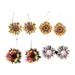 4 Pairs Earrings Summer Earings Gift for Women Wood Pendant Light Sunflower Dangle The Flowers