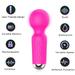 Mini Manual Waterproof Back Massagers Rechargeable Cordless Hand Wand Massager for Neck Shoulder Back Foot Muscle Body Massage Sport Recovery Rose Red