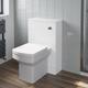 Aquari - White Gloss Bathroom Furniture wc Toilet Unit btw Back to Wall Soft Close Royan Toilet Pan