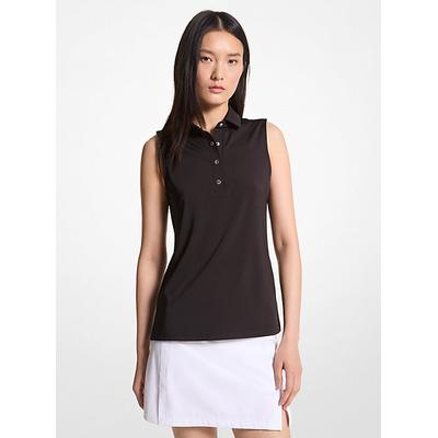 Michael Kors Golf Tech Performance Sleeveless Polo Shirt Black S