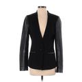 Madewell Blazer Jacket: Below Hip Black Print Jackets & Outerwear - Women's Size 8