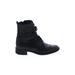 Santana Canada Boots: Combat Chunky Heel Casual Black Print Shoes - Women's Size 6 - Round Toe