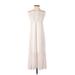 LOFT Beach Casual Dress - Midi Strapless Sleeveless: Ivory Solid Dresses - Women's Size 2X-Small