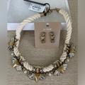 J. Crew Jewelry | J Crew Necklace And Earring Set | Color: Cream | Size: Os