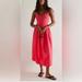 Free People Dresses | Free People Dylan Midi Dress In Raspberry Size Xs/S/M/L | Color: Pink/Red | Size: Various