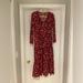 Free People Dresses | Free People - Maroon & Pink Floral Print Long Sleeve Maxi Dress | Color: Brown/Red | Size: S
