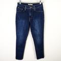 Levi's Jeans | Levi's Dark Wash High Rise Skinny Stretch Denim Jeans Size 28 Basic Solid Comfy | Color: Blue | Size: 28