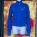 American Eagle Outfitters Tops | American Eagle Outfitters-Blue Eagle Fleece Long Sleeve Full-Zip Sweatshirt | Color: Blue/Red | Size: S