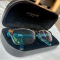 Coach Accessories | Coach Hc6040 Brooklyn 5116 Dark Tortoise/Teal 52 16 135 Eyeglass Frames | Color: Blue/Brown | Size: Os