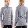 Lululemon Athletica Jackets & Coats | Lululemon In Stride Fossil Wee Are From Space Coal Fossil Luon Jacket Size 8 | Color: Gray | Size: 8