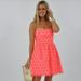 Lilly Pulitzer Dresses | Lilly Pulitzer Peyton Fiesta Neon Pink Strapless Dress Sweetheart Neck Lace 0 | Color: Pink | Size: 0