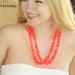 Kate Spade Jewelry | Kate Spade Give It A Swirl Double Strand Necklace | Color: Orange/Pink | Size: Os