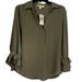 Michael Kors Tops | *Nwt* Michael Kors Women’s Olive Green Blouse | Color: Green | Size: M