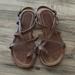 American Eagle Outfitters Shoes | Euc Ae Tan Flat Strappy Sandals | Color: Tan | Size: 8