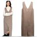 Zara Dresses | New With Tags Zara Medium Tan Sleeveless Vneck Dress Boucle Midi | Color: Tan | Size: M