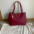 J. Crew Bags | J.Crew Women’s Red Leather Tote Bag Shoulder Bag Purse W/ Dust Bag | Color: Red | Size: Os