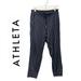 Athleta Pants & Jumpsuits | Athleta Navy Blue & White Vertical Pinstriped Pants With Drawstring | Color: Blue/White | Size: 6