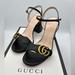 Gucci Shoes | Gucci Double G Logo Leather Sandals | Color: Black | Size: 8