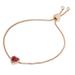 Kate Spade Jewelry | Kate Spade Spell It Out Heart Red Rose Gold Slider Bracelet With Dust Bag | Color: Gold/Pink | Size: Os