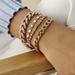 Free People Jewelry | Layered Crystal Bracelets Gold Plated Bracelet Set | Color: Silver | Size: Os