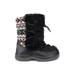 Muk Luks Boots: Winter Boots Chunky Heel Bohemian Black Print Shoes - Women's Size 10 - Round Toe