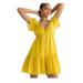 J. Crew Dresses | J.Crew Yellow Cotton Voile Tiered Button-Down Beach Dress L | Color: Yellow | Size: L