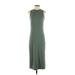 Vero Moda Casual Dress - Midi: Green Solid Dresses - Women's Size X-Small