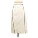 White House Black Market Casual Midi Skirt Midi: Ivory Print Bottoms - Women's Size 2