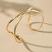 Anthropologie Jewelry | Anthropologie Twisted Bracelet Cuff In Gold. | Color: Gold | Size: Os