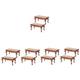 BESTonZON 10 Pcs Doll House Ornaments Doll Toys Table Furniture Toy Miniature Dollhouse Micro Toys Mini Accessories for Dolls Kids Toy Kitchen Toys Kid Toy Child Wooden Trinkets Birch