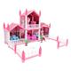 ibasenice Princess Castle Pink Dollhouse Playset with Dolls, Furniture Accessories Castle Puzzle Villa House Diy Castle Model For 3-10 Year Old Girls Childrens Day