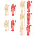 BESTonZON 10 Sets Wood Percussion Plaything Toys Enlightenment Plaything Brain Toy Juguetes Adultos Kidcraft Playset Wood Fish Percussion Toy Hand Education Kids Yuki Fish Shape Wooden Child