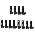 BESPORTBLE 12 Pcs Barbell Stand Barbell Mount Barbell Holder Wall Mounted Clothes Hanger Wall Mounted Dumbbell Rack Vertical Barbell Mount Shelf Brackets Weight Supply Organizer