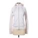 Athleta Zip Up Hoodie: Silver Print Tops - Women's Size X-Small