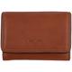 Gianni Conti Leather Wallet, RFID Blocking, Zipped Coin Purse, Gift Boxed 588359 (Tan & Dark Brown)