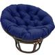 Cushions Papasan Chair Cushion, Cushion Hanging Egg Chair Folding Garden Sofa Patio Garden Swing Chair Durable Hanging Chair Cushions Non Slip Tie Ultra Thick Round Chair Pillow ( Color : Blue 2 , Siz