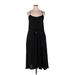 Banana Republic Casual Dress - Midi V Neck Sleeveless: Black Solid Dresses - Women's Size 14