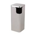 Outdoor Dustbins Stainless Steel Trash Can Vertical Square Trash Can with Ashtray Side Opening Commercial Stainless Steel Wire Drawing Trash Can Commercial Large Trash Can Heavy Duty Garbage Ca