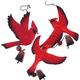 Sosoport 9 Pcs Bird Wind Chime Wall Clock Decor Outdoor Decorations Wind Chimes Outdoor Garden Hanging Bell Animal Decor Outdoor Wind Chimes Metal Harmony Bell -bell Crafts Wrought Iron Red