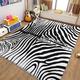 PICUAL Rugs Living Room Large Zebra Print 160x230 cm Machine Washable Rugs Bedroom Rug Anti Slip Rugs Large Rugs for Living Room Area Rugs Short Pile Rug